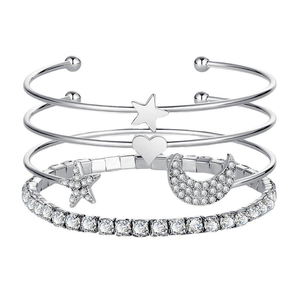 Ladies' Moon and Stars Bangles – Elegant Bracelets for Every Occasion - Pasha