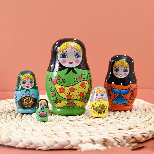 Matryoshka Dolls-Handcrafted Wooden Doll Set - Pasha