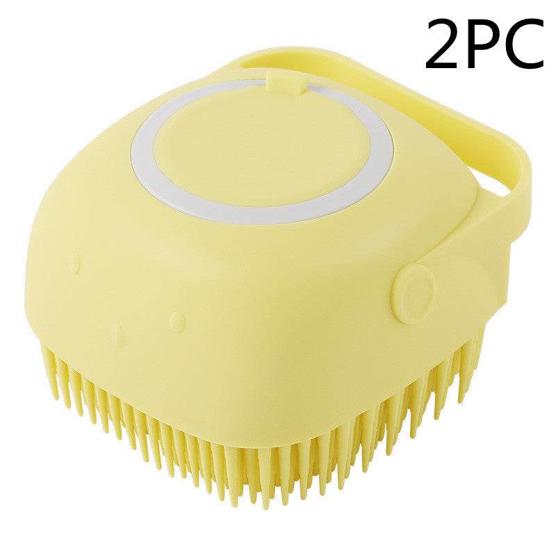 Silicone Bath Brush for Dogs and Cats – Gentle Grooming Brush - Pasha
