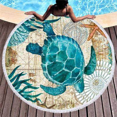 Sea Turtle Microfiber Towel – Vibrant & Quick-Dry - Pasha