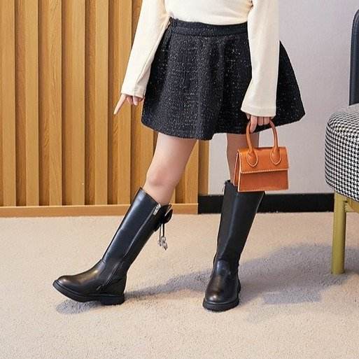 Explosive Style Kids Shoes – British Retro Leather Boots for Girls - Pasha