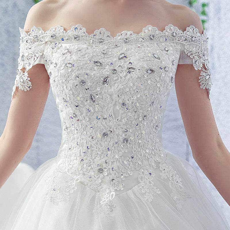 One Shoulder Wedding Dress – Hepburn Style - Pasha