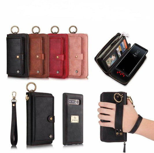 Premium Multi-Functional Wallet Case for Galaxy Note8 – Stylish Zipper Design - Pasha