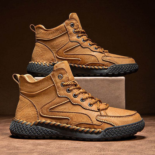 Men's High Top Leather Boots – Casual & Outdoor - Pasha