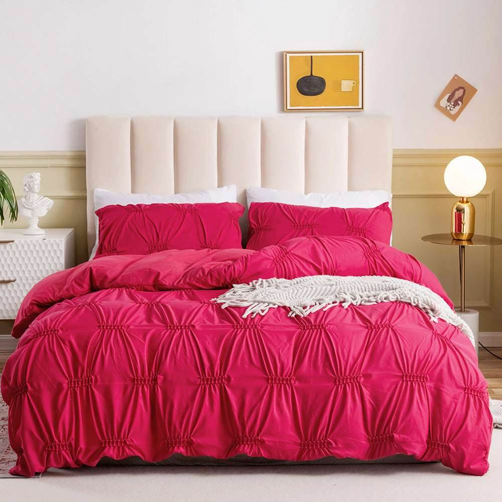 Solid Color Bedding Set – Plain Quilt & Pillowcase - Pasha
