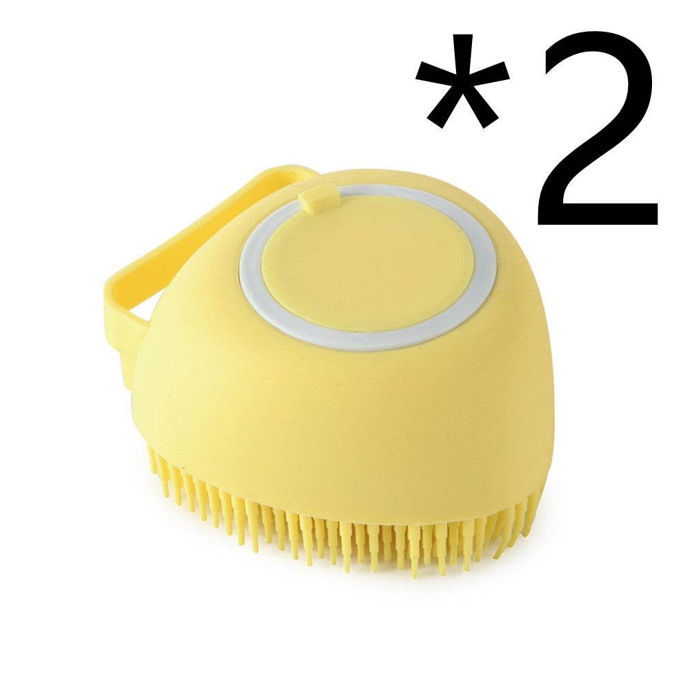 Silicone Bath Brush for Dogs and Cats – Gentle Grooming Brush - Pasha