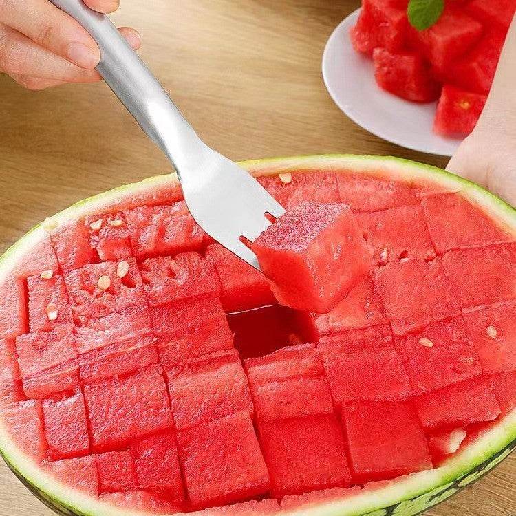 Watermelon Fork Slicer 2-in-1 – Stainless Steel Fruit Cutter for Easy Slicing - Pasha