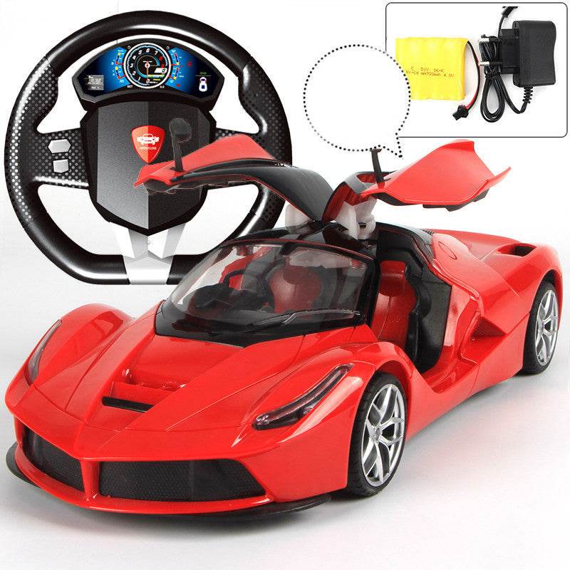 Kid´s Racing Car with Steering Wheel-Door Opening Car - Pasha