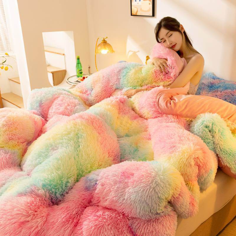 Super Soft Long Fleece Mink Crystal Velvet Thickened Warm Winter Quilt - Pasha