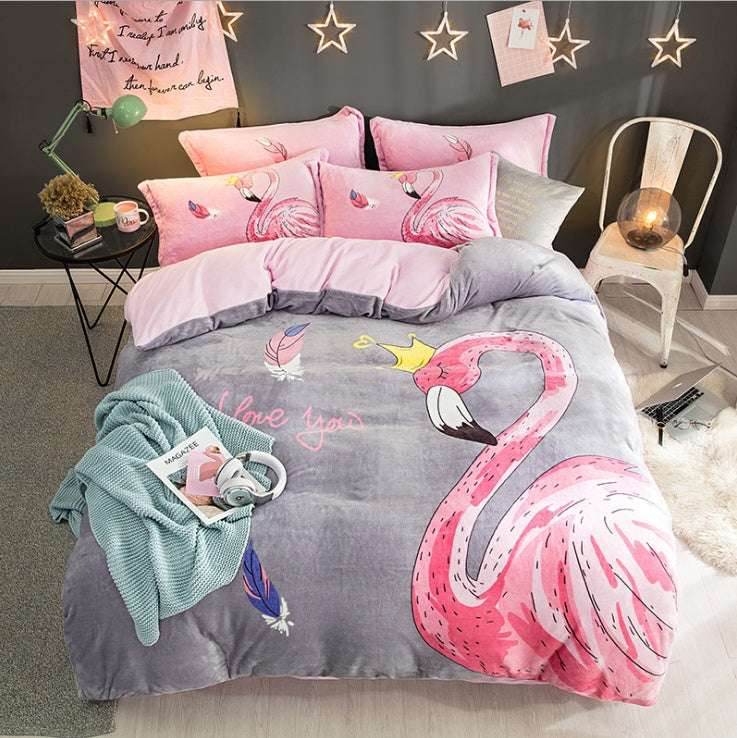 Warm Flannel Bedding Set - Pasha