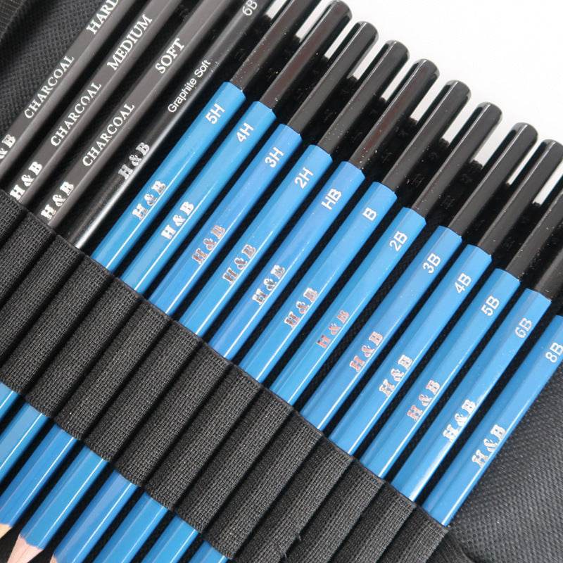 Professional Drawing Sketch Pencil Kit -Sketch Graphite 32 pcs Set - Pasha