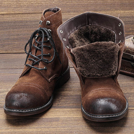 Men's Martin Retro Boots – Cowhide & Classic Style - Pasha