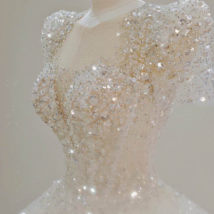 Wedding Dress with a Long Train – Impressive Bridal Gown - Pasha