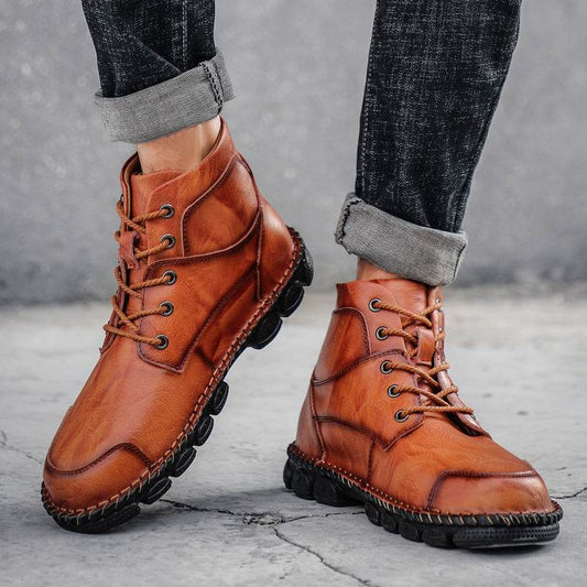 Men's British Style Boots – High Top & Leather - Pasha