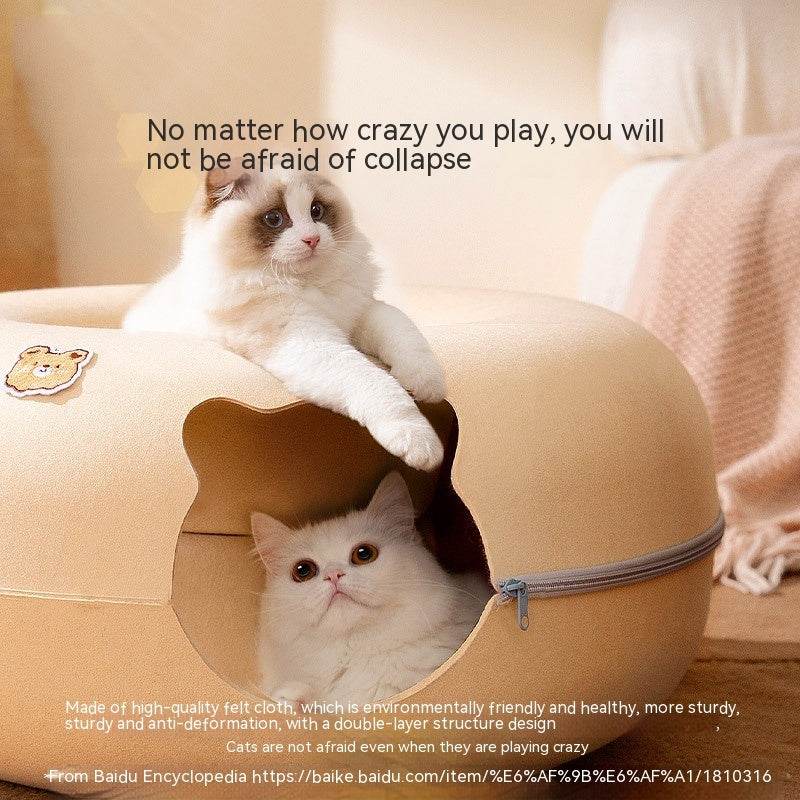 Felt Cat Bed – Cozy & Animal-Shaped Design - Pasha