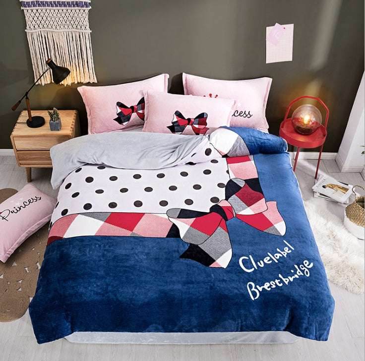 Warm Flannel Bedding Set - Pasha