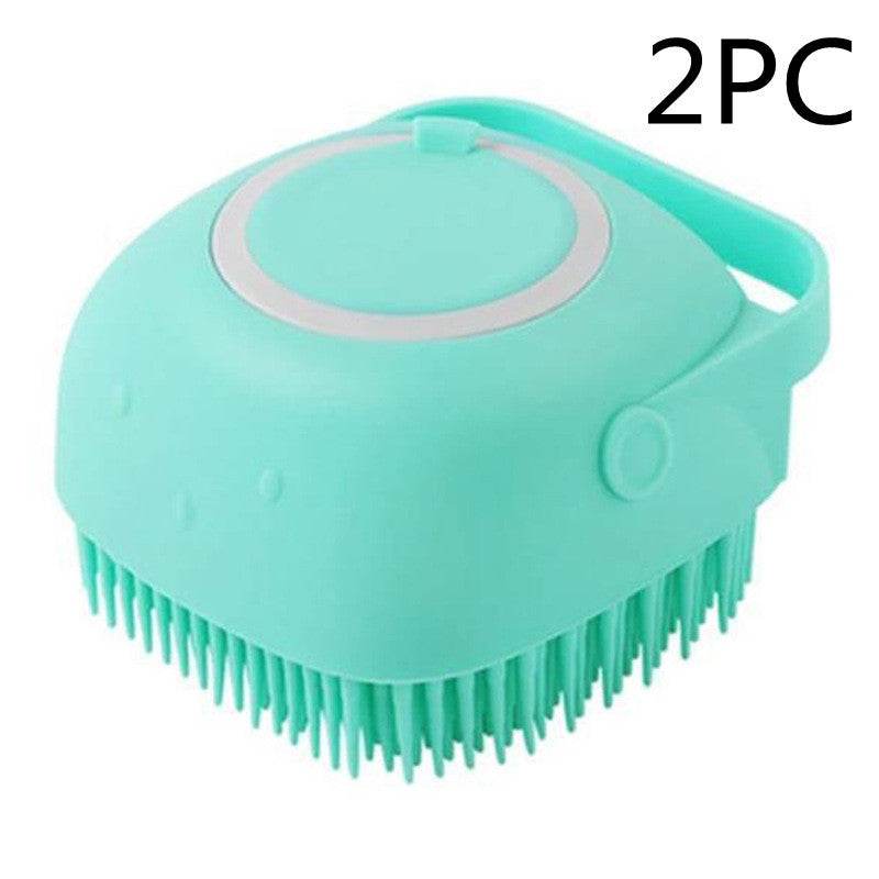Silicone Bath Brush for Dogs and Cats – Gentle Grooming Brush - Pasha
