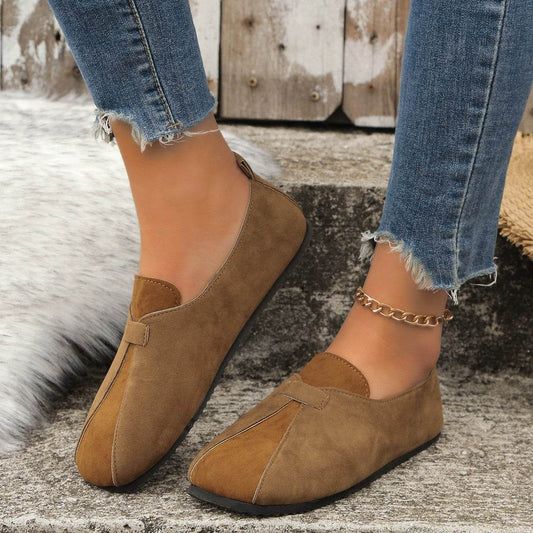 Flat Retro Frosted Artistic Style Shoes for women - Pasha