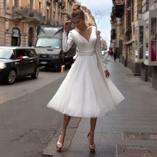 Short Wedding Dress – Elegant Ivory Bridal Gown - Pasha