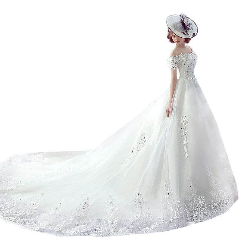 One Shoulder Wedding Dress – Hepburn Style - Pasha