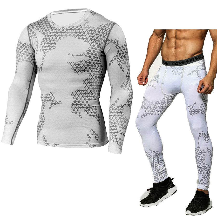 Men´s Camouflage Compression Baselayer Set for workouts - Pasha