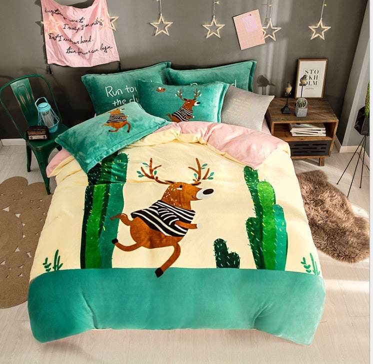 Warm Flannel Bedding Set - Pasha