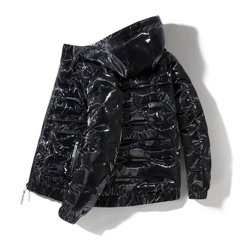 Men´s Hooded Parka Windbreaker Jacket-fashionable high shine look - Pasha