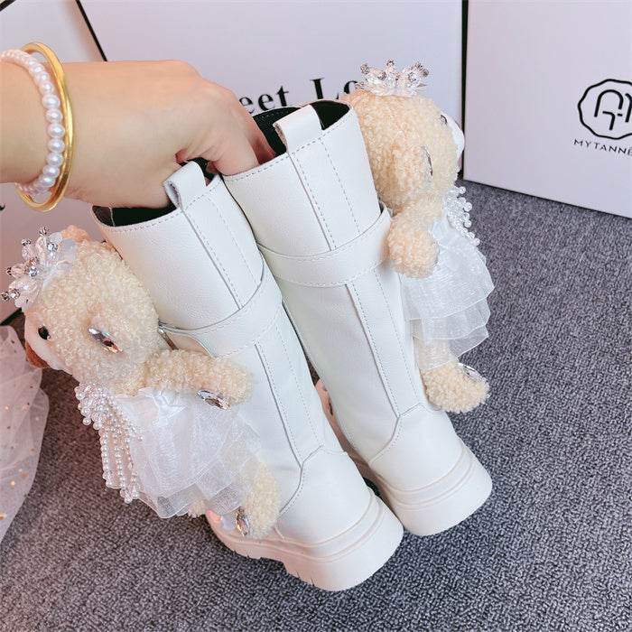 New Style Girls Leather Bear Boots – Stylish and Comfortable Boots for Girls - Pasha