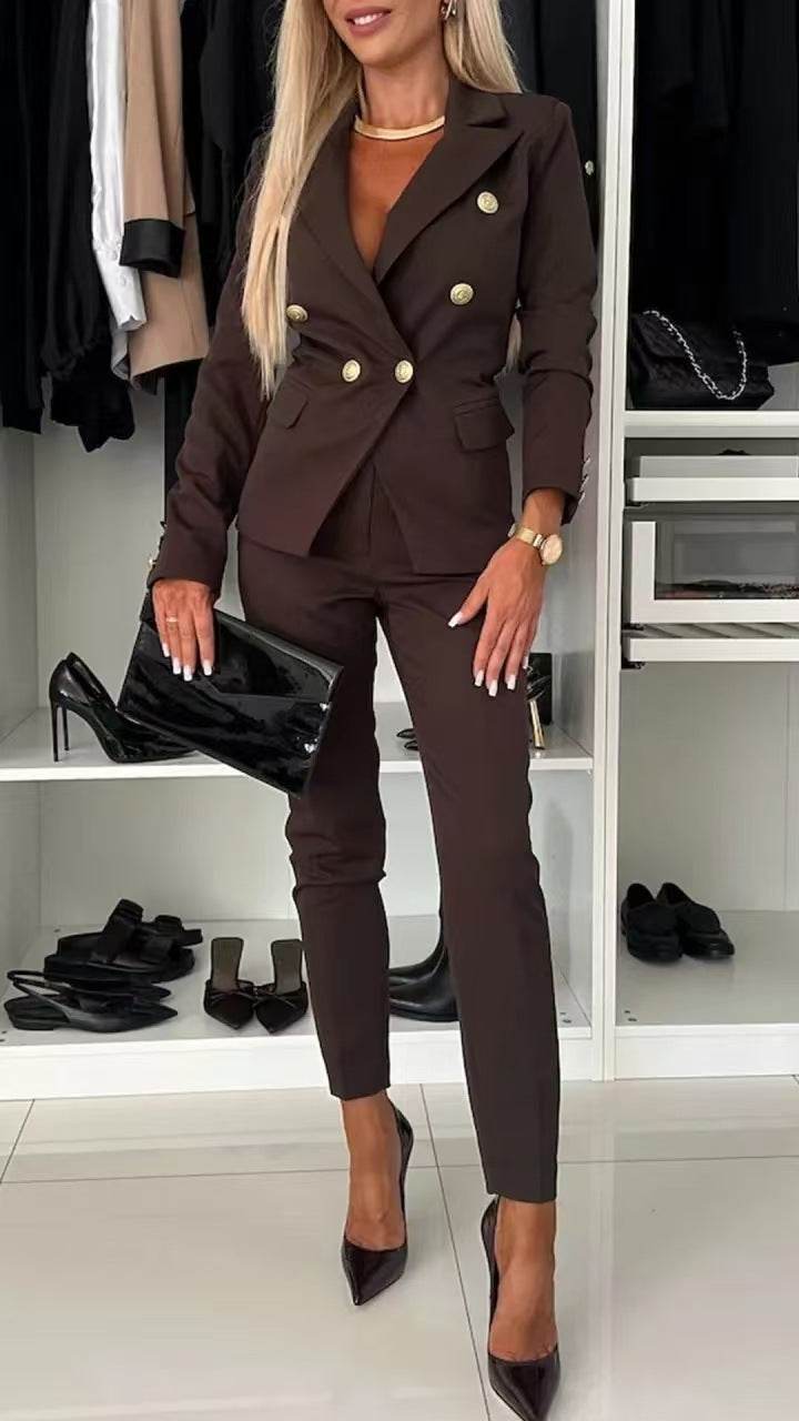Women's Casual Solid Color Suit Set - Pasha Store - Pasha