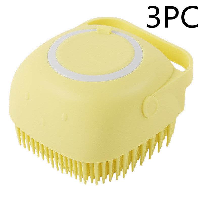 Silicone Bath Brush for Dogs and Cats – Gentle Grooming Brush - Pasha