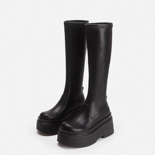 Platform elegant boots for women - Pasha