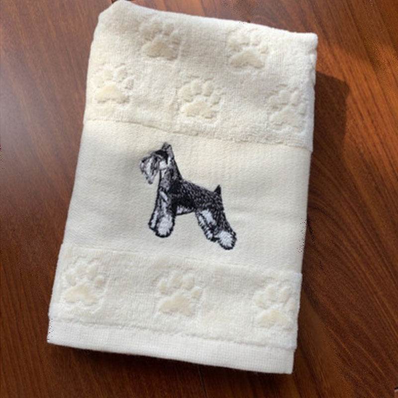 Embroidered Dog Towel – Pure Cotton & Absorbent - Pasha
