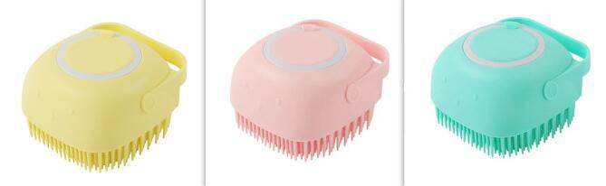 Silicone Bath Brush for Dogs and Cats – Gentle Grooming Brush - Pasha