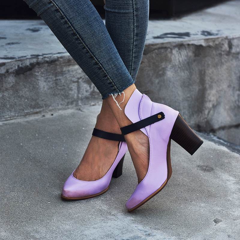 Chunky High Heel Sandals for Women - Pasha