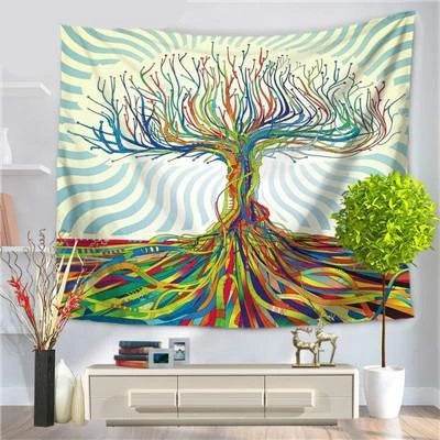 Plush Geometric Tapestry – European Style Wall Art - Pasha