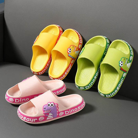 Kids' Non-Slip PVC Slippers – Yellow, Green, Blue & Pink, Comfortable & Durable for Indoor Use - Pasha