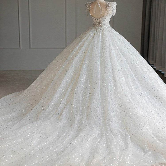 Wedding Dress with a Long Train – Impressive Bridal Gown - Pasha