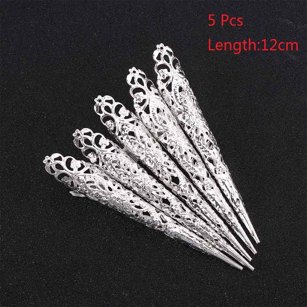 Golden Indian Dance Nails – Elegant Metallic Nail Accessories for Boho & Retro Dance Performances - Pasha