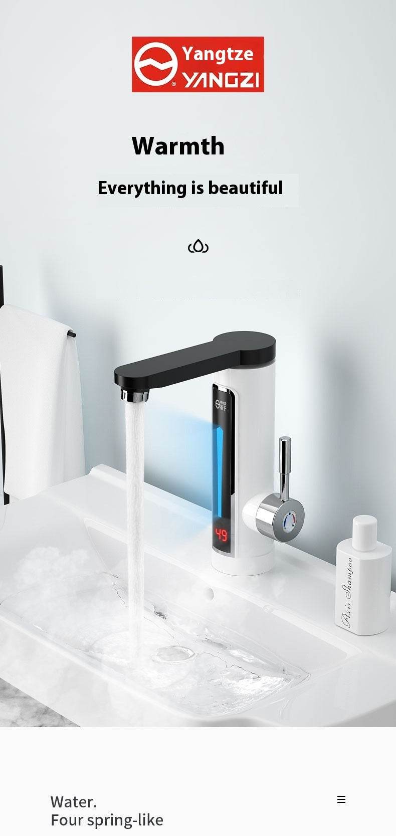 Instant Electric Faucet with Heating - Efficient Hot Water Solution for Kitchen & Bathroom - Pasha