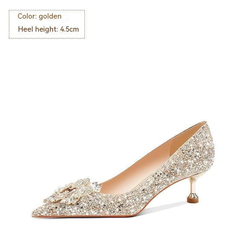 Wedding Bride Crystal High Heels - Pasha