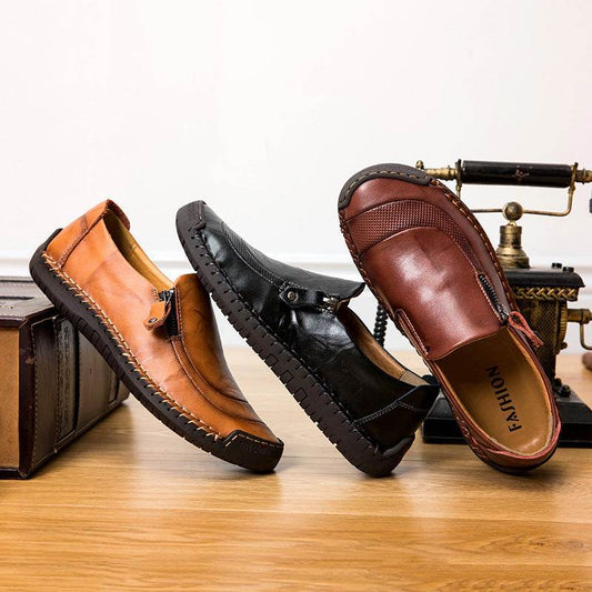 Men's Large Size Leather Shoes – Handcrafted Quality - Pasha