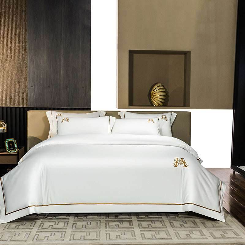 Cotton Embroidered Bedding Set – Four-Piece Match - Pasha