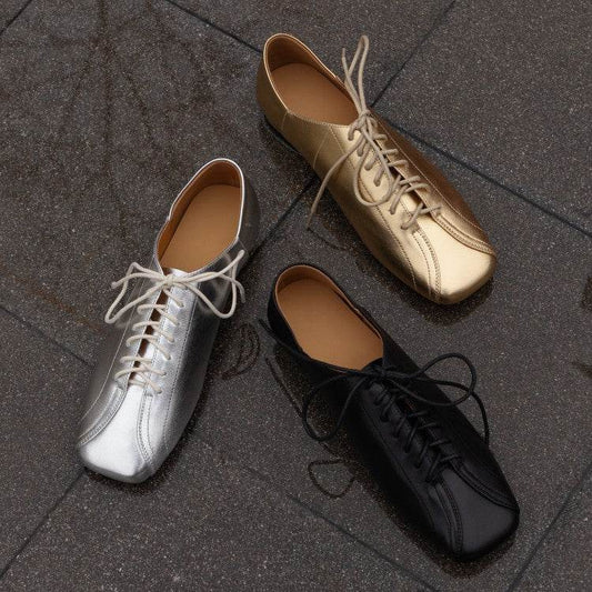 Sheepskin Retro Square Toe Laces for women - Pasha