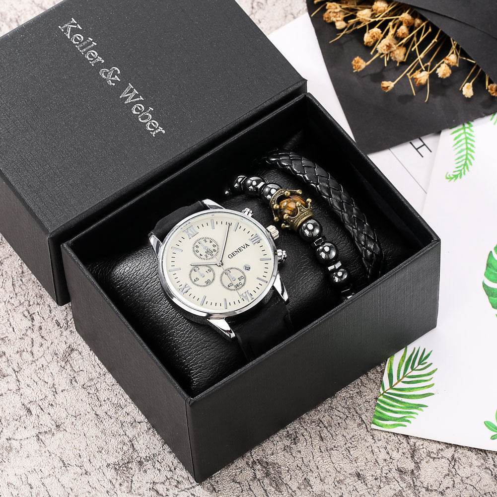 Elegant Gift Set for Men – Quartz Watch with Accessories - Pasha