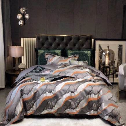 Black Gold Jacquard Bedding – Luxury Cotton Set - Pasha