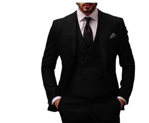 Men´s Elegant Plus Size 3 piece Suit-Cotton Blend - Pasha