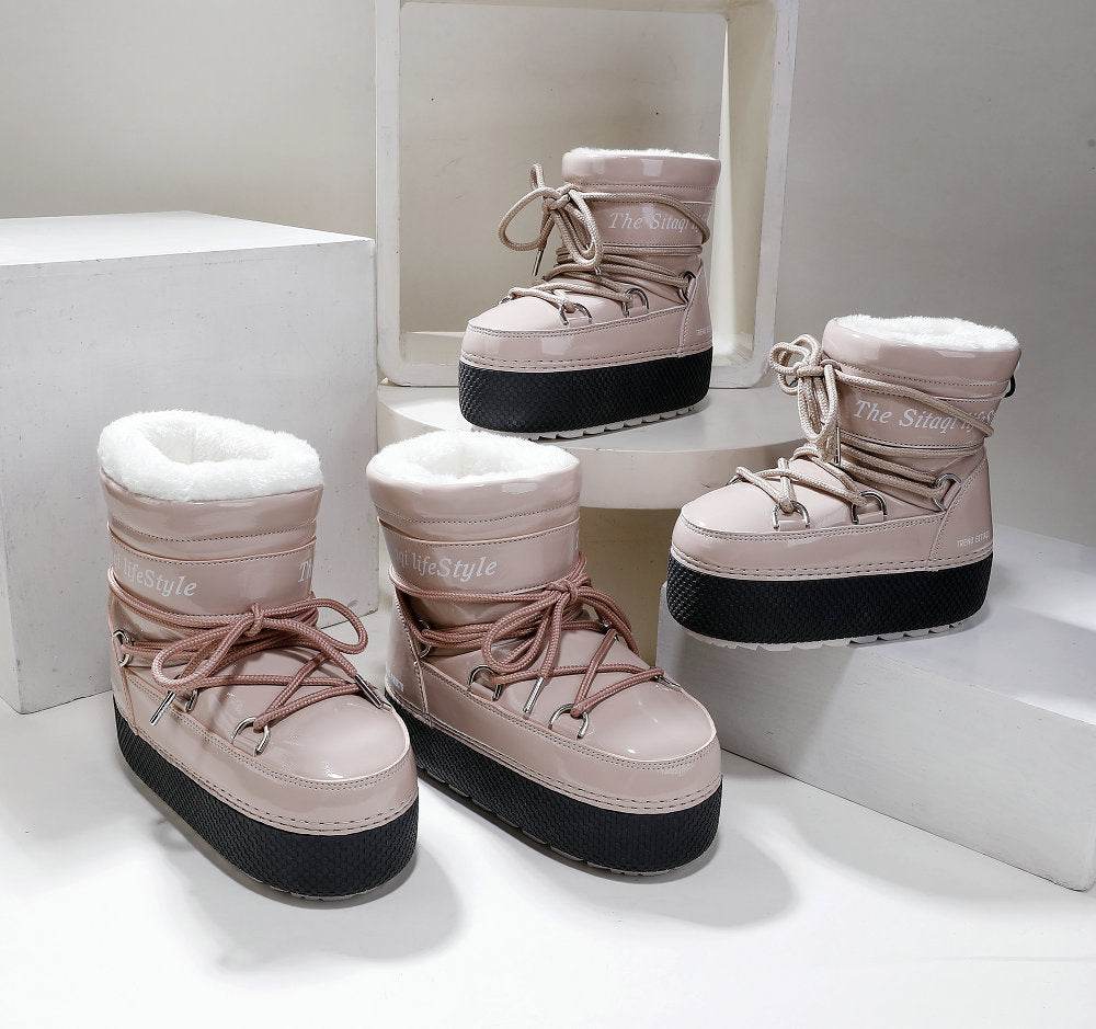 Parent-Child Platform Space Boots – Stylish Moon Boots Sleeve for Family Comfort - Pasha