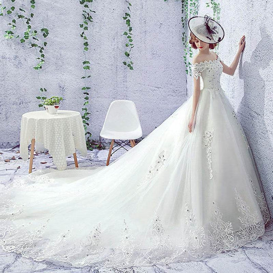 One Shoulder Wedding Dress – Hepburn Style - Pasha