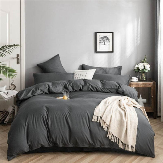 Washed Cotton Bedding Set – Modern Minimalist Style - Pasha