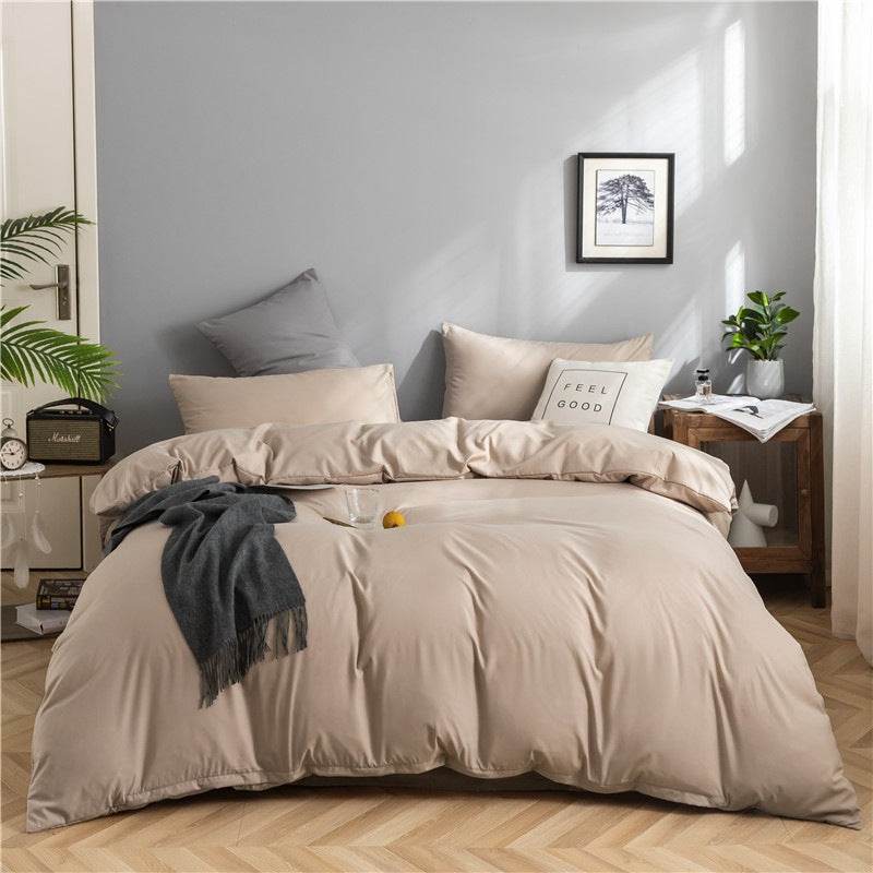 Washed Cotton Bedding Set – Modern Minimalist Style - Pasha
